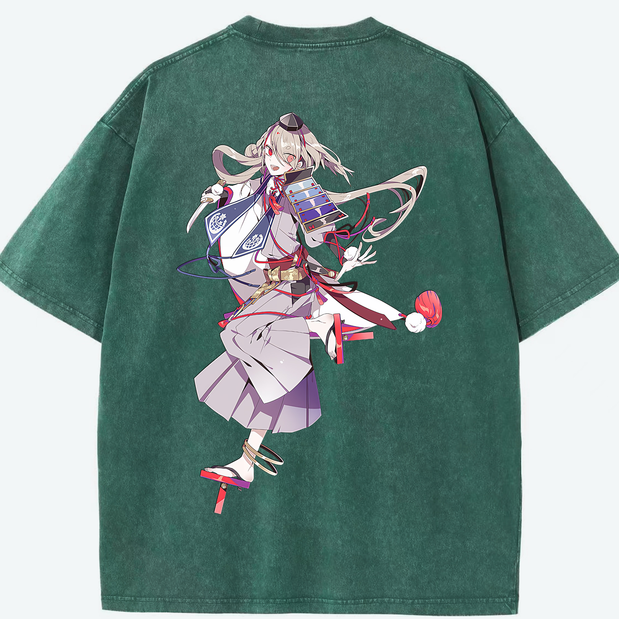 （画像用） 刀剣乱舞 Touken Ranbu 綿100% ヴィンテージ風 半袖Tシャツ（背面プリント）